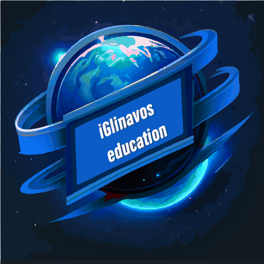 blue planet with logo